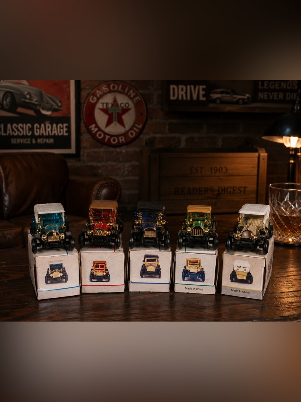 Classic Vintage Reader’s Digest Die-Cast Mini Car Set | 1:64 Scale | Boxed